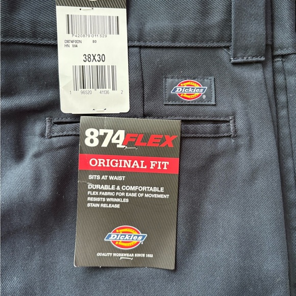 New-Dickies Men’s 
874 Flew Work pants 
38x30 Classic Navy Blue - Picture 9 of 10